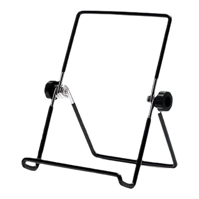 Foldable Multi-Angle Tablet Stand, Universal Adjustable Durable Metal Desk Stand With 180° Rotation For Tab Tablets, Soft Rubber Skin, Control Screws on Both Sides, 1Pc, 2 Sizes(Black1,5.1x3.5")
