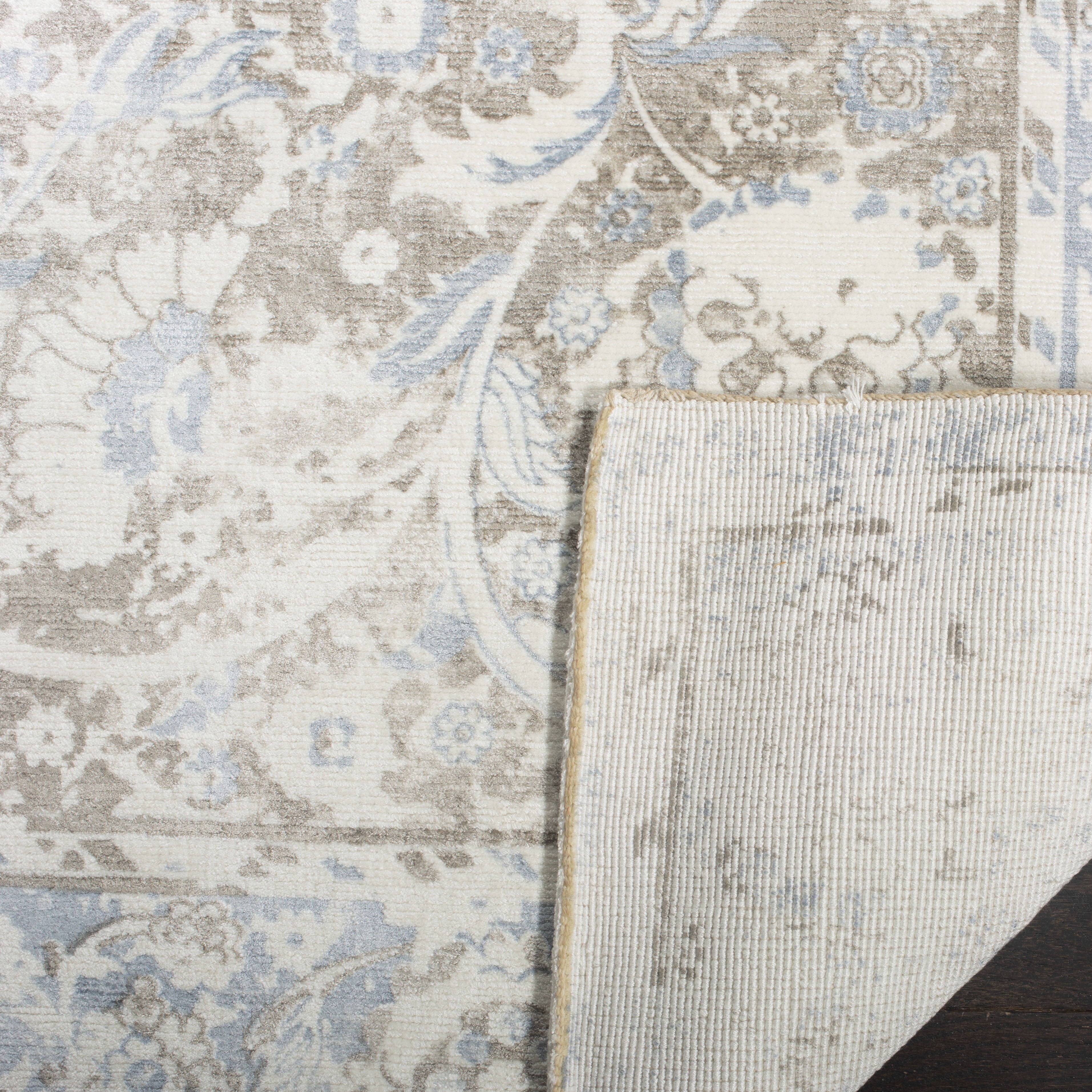 SAFAVIEH Mirage Linden Floral Area Rug, Blue/Charcoal, 8' x 10'