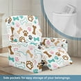 thumbnail image 4 of Renewold Paw Bone White Oversized Recliner Cover Stay in Place Cat Dog Puppy Footprint Lazy Boy Recliner Chair Cover 4 Pieces Washable Reclining Seat Cover for Home Living Room Decor, 4 of 8