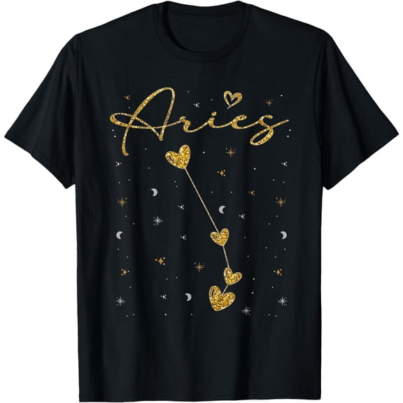 Aries Zodiac Sign Horoscope March April Birthday Women Girls T-Shirt