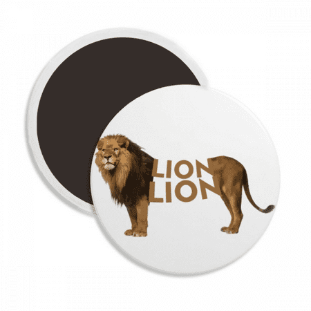 

Lion s Power Separates Body Round Ceracs Fridge Magnet Keepsake Decoration
