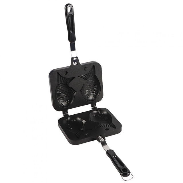 Waffle Maker Fish Waffle Pan Fish Shape Baking Oven Stainless Steel Maker Waffle Bakeware 2 Sided Molder Molding Fish Shaped Pan Pan Molde Pancake Maker Waffle Making Pan