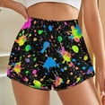 thumbnail image 3 of Women's Originals Shorts, Jersey Sports Shorts, Gym Shorts For Women, Paint Splatters, XS, Plus Size Available, 3 of 5
