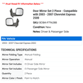 thumbnail image 2 of Door Mirror Set 2 Piece - Compatible with 2003 - 2007 Chevy Express 2500 2004 2005 2006, 2 of 2