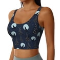 thumbnail image 2 of Fotbe Night Forest Wolf Sujetador Deportivo Largo sin Aros para Mujer con Almohadillas y Soporte Medio, Transpirable y Absorbente, Camiseta Tipo Chaleco o Tank Top-Small, 2 of 8