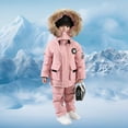 thumbnail image 2 of Gyujnb Girls Winter Jacket, Girls Winter Snowsuit Insulated Padded Two Piece Warm Outfit with Overalls for Cold Weather,Size:12-24 Months, 2 of 9