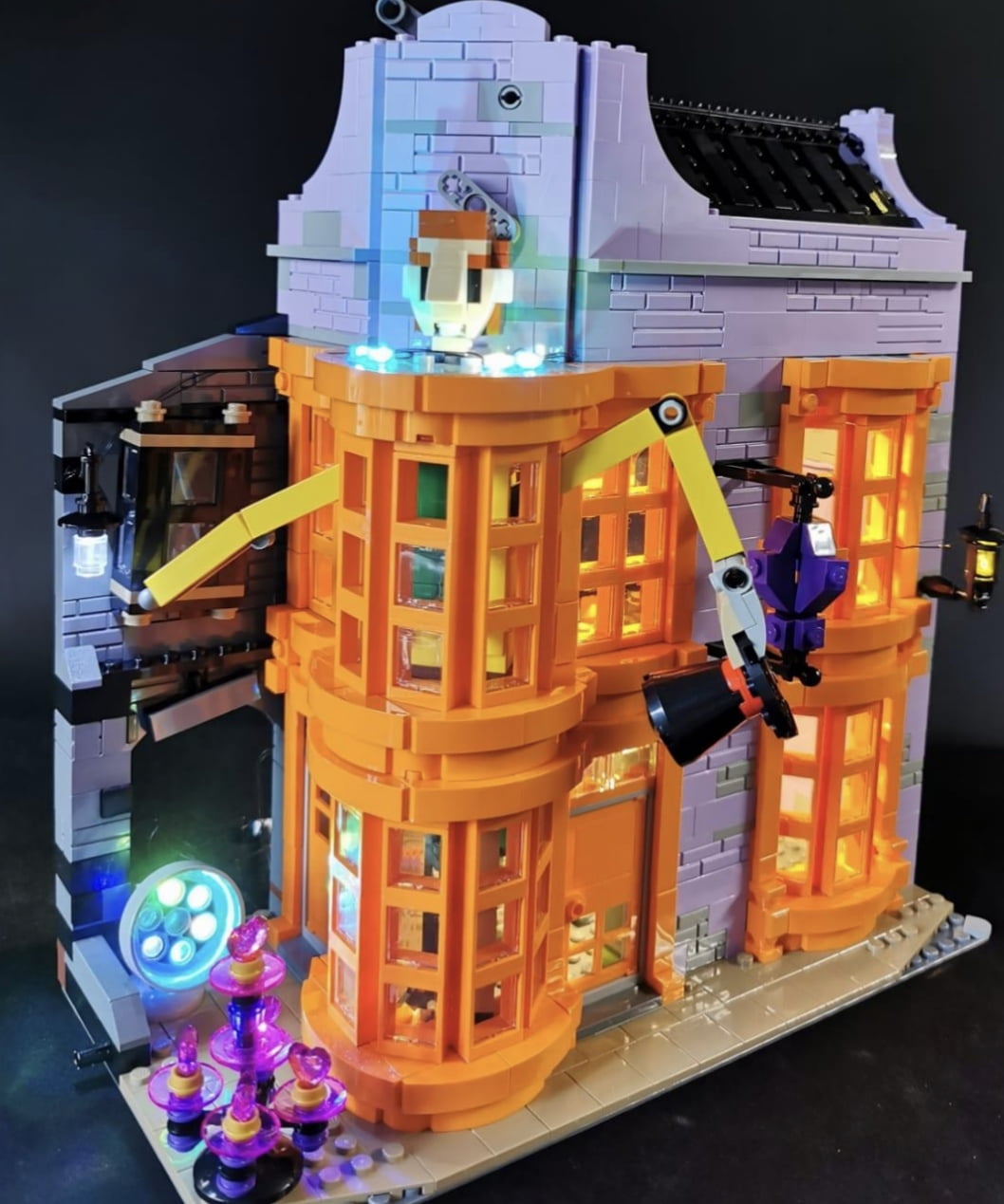 Brickstars LED Lighting Kit for Lego Diagon Alley 75978 Harry Potter (Not Include the Building Set)