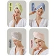 thumbnail image 5 of Velvet Dry Hair Hat,Women's Shampoo And Shower Cap,Coral Velvet Double Layer Dry Hair Cap, 5 of 6