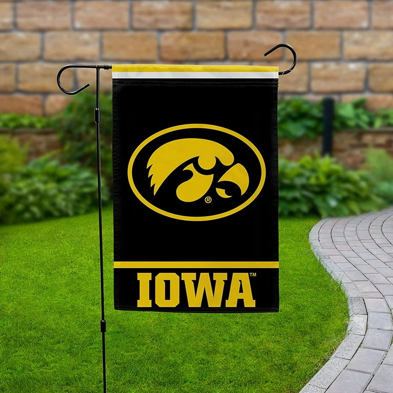 Iowa Hawkeyes Garden Flag – 13x18 Inch Double-Sided Polyester, Officially Licensed College Flag