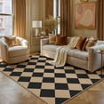 thumbnail image 2 of BERTHMEER Checkered 3x5 Easy Jute Indoor Outdoor Carpet, Washable Rugs for Entryway Living Room Farmhouse Area Rug, Non Slip Checkerboard Indoor Door Mat for Entry Patio Deck, 2 of 8