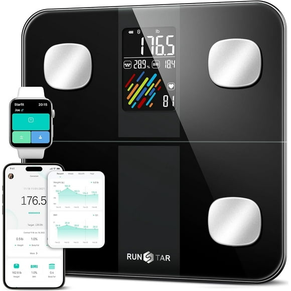 Báscula inteligente Runstar RunStar para peso corporal y grasa