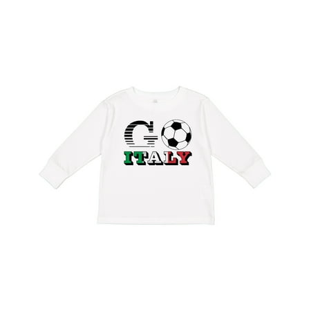 

Inktastic Go Italy- Soccer Football Gift Toddler Boy or Toddler Girl Long Sleeve T-Shirt