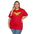 thumbnail image 2 of Women's Plus Wonder Woman T-Shirt Halloween Costume Tee Superhero Red DC Comics, 2 of 7