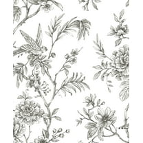 NuWallpaper Charcoal Longwood Vinyl Peel And Stick Wallpaper, 216-in by 20.5-in, 30.75 sq. ft.