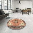 thumbnail image 4 of Ahgly Company Machine Washable Indoor Rectangle Traditional Brown Red Area Rugs, 5' x 8', 4 of 7