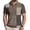BrownF0519&22, variant on Garbnen Men's Polo Shirt Short Sleeve Plaid Color Block Collared Henley T Shirts for Men Lightweight Breathable Casual Summer Beach Vacation Golf Shirts Men M