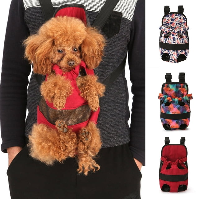 HAOAN Carrying Bag Pet Backpack Comfortable High Stability Adjustable Dogs Cats Legs Out Front Travel for Outside