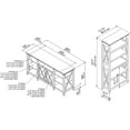 thumbnail image 6 of Bush Furniture Key West Tall TV Stand with 2 Bookcases, Washed Gray, 6 of 6
