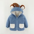 thumbnail image 2 of Aoochasliy Coats for Girls Boys Deals Toddler Baby Color Plush Cute Bear Ears Winter Thick Keep Warm Coat Jacket, 2 of 6