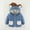 Blue, variant on XMMSWDLA Baby Outerwear born Infant Baby Boys Girls Solid Color Plush Cute t Winter Hoodie Coat Jacket Outfit Plush Cute Bear Ears
