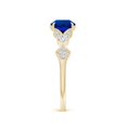 thumbnail image 3 of ANGARA Lab Grown 1.2 Ct Blue Sapphire Engagement Ring for Women in 14K Yellow Gold (Size-6.5mm) | September Birthstone, Anniversary, Jewelry Gift for Women | Lab-Grown Blue Sapphire Ring, 3 of 8
