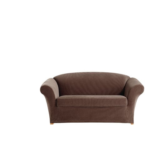 Sure Fit Stretch Corduroy Loveseat, Sure Fit Stretch Leather Two Piece Sofa Slipcover