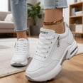 thumbnail image 3 of Women's Platform Sneakers Wedges  Lace Up Shoes Increase Fashion Sneakers for Womens Girls, 3 of 6