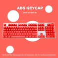 thumbnail image 2 of 104pcs Clavier Mécanique Keycaps PC Bakclit Key Cap Set (Rouge), 2 of 8