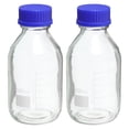 thumbnail image 1 of Unique Bargains 500mL Milieu Réactif Transparent Gradué Bouteille de Stockage en Verre Bleu 2 Pack, 1 of 5