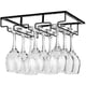 thumbnail image 3 of Soporte para copas de vino - Soporte para copas de gabinete base Soporte para copas de vino colgante para cocina, bar, bar, 1 pieza, negro Vhermosa 32.5*25*7cm, 3 of 4