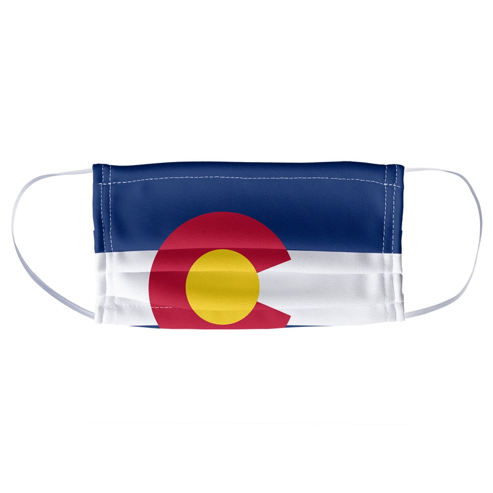 Colorado Flag 1-Ply Reusable Face Mask Covering, Unisex