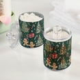 thumbnail image 2 of Yayeee 2 Pack Qtip Holder Bathroom Cotton Swab Canister with Lid Clear Dispenser Set, Red Christmas Gingerbread, 2 of 6
