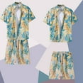 thumbnail image 2 of CHUMUD 2 Piece Sets for Men Summer Outfits Hawaiian Matching Set Tracksuit Tropical Graphic Button Down Collared Short Sleeve Shirts and Drawstring Shorts Casual Beach Vacation, 2 of 5