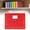 Z-20-Red, variant on Xeede Plastic Envelopes, Clear Folders, Binder Folders, Clear Envelopes with Snap Closure, File Envelopes with Label Pocket for Home Work Office Organization, (13.18 x 9.21Inch)