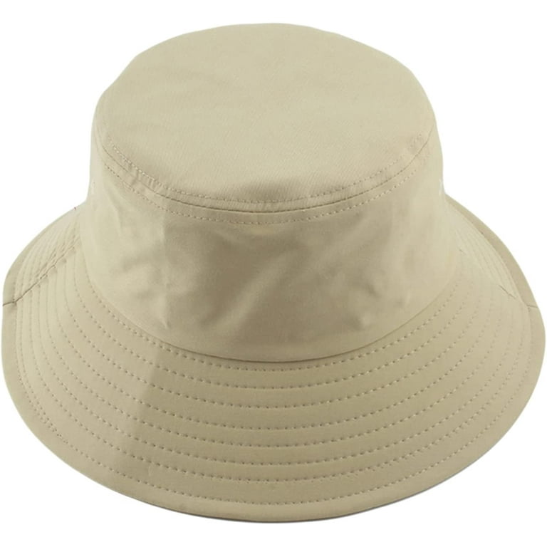 CoCopeaunts Cotton Bucket Hats for Women Lightweight Packable Beach Big  Brim Fisherman Hat with Adjustable Chin Strap Sun Cap 