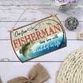 thumbnail image 4 of Fisherman Decor Sign Fishing Wood Plaque Sign One Fine Fisherman Lives Here with The Catch of His Life Wall Hanging Decor Funny Fishing Sign for Lake House Cabin Man Cave Decor 9-2/5"×6" Colorful, 4 of 8