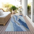 thumbnail image 6 of Addison Rugs Chantille Indoor/Outdoor Transitional Waves Blue Washable Runner Rug, 2'3" x 7'6", 6 of 6