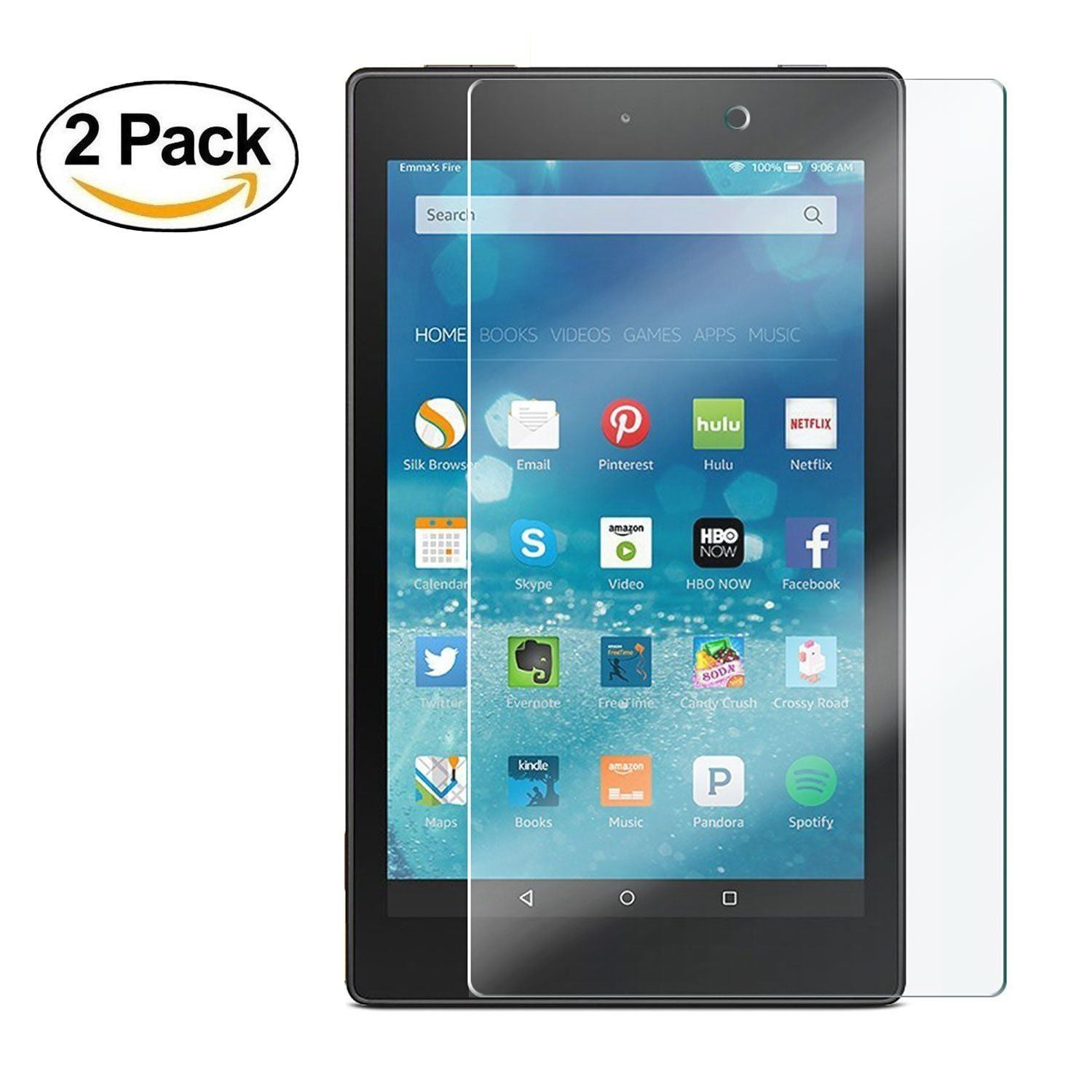 3 Pack Clear Tablet Screen Protector Guard For 8" Amazon Fire HD 8 