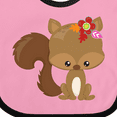 thumbnail image 4 of Inktastic Spring Animals, Cute Squirrel, Colorful Flowers Boys or Girls Baby Bib, 4 of 4