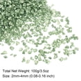 thumbnail image 2 of Uxcell 10Pcs Crushed Glass Chips 100g 2.5mmx4mm Irregular Metallic Sequins Light Green, 2 of 5