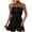 Black, variant on ABATAB Rompers for Women Summer off the Shoulder Casual Overalls Sleeveless Smocked Button down Beach Vacation Jumpsuits