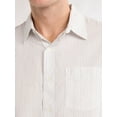 thumbnail image 4 of Free Assembly Men's Seersucker Button Front Shirt with Short Sleeves, Sizes XS-3XL, 4 of 5