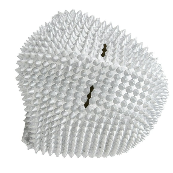 Studded Full Face Cover, Holes Silver Studded Face Cover for Festivals