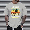 thumbnail image 2 of TSADFHJI Mens Shirts Long Sleeve Pattern Fall Mens Summer Fashion Simple Color Matching T Shirt with Short Sleeves And Round Neck Hallowee Xxl Grey, 2 of 4