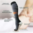 thumbnail image 3 of 6Pairs Compression Socks for Women Men Knee High Running Socks Travel Flight Maternity Athletic, 3 of 5