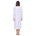 thumbnail image 3 of Casual Nights Women's Long Floral & Lace Henley Nightgown, 3 of 4