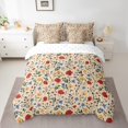 thumbnail image 2 of Erosebridal Fleurs Vintage Floral Ensemble de Literie Tout-en-un Format Double, Ensemble de Lit Feuilles Botaniques, Réversible, 2 of 5