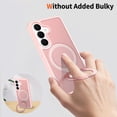 thumbnail image 2 of Asuwish Phone Case for Samsung Galaxy S26 5G Tempered Glass Screen Protector Magnetic Folding Stand Frosted Translucent Rugged Shockproof Protective Cell Cover S 26 26S 26 26S Women Men Pink, 2 of 6
