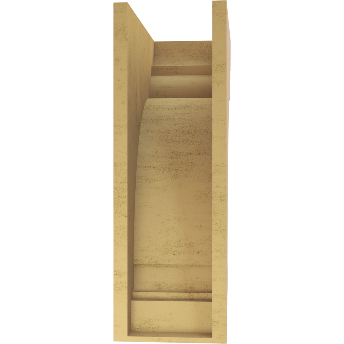 8"W x 16"D x 24"H Classic Hughes Rough Cedar Woodgrain TimberThane Corbel, Primed Tan