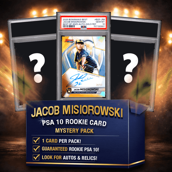 Jacob Misiorowski PSA 10 Graded Rookie Baseball Card Mystery Pack